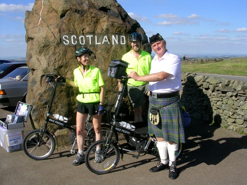 The Border & Border Piper at Carter Bar, Scotland/England